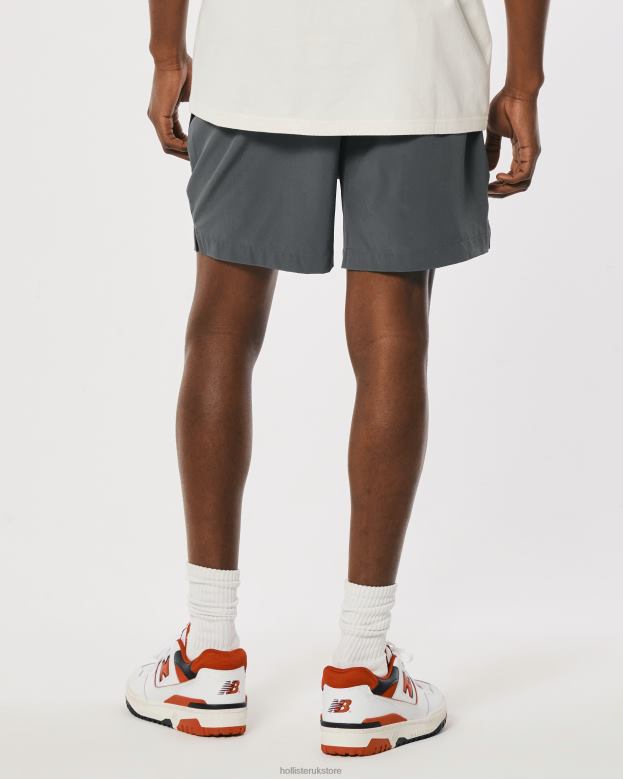 Bottoms Hollister Men Hybrid Shorts 5\\ 488201101 Dark Grey